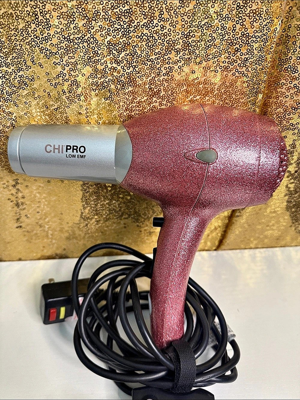 CHI Pro Low EMF Sparkling pink glitter Low EMF Hair Dryer